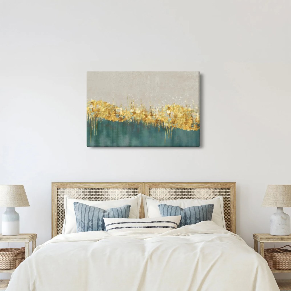 Kép - Textúra arany díszítéssel (90x60 cm)