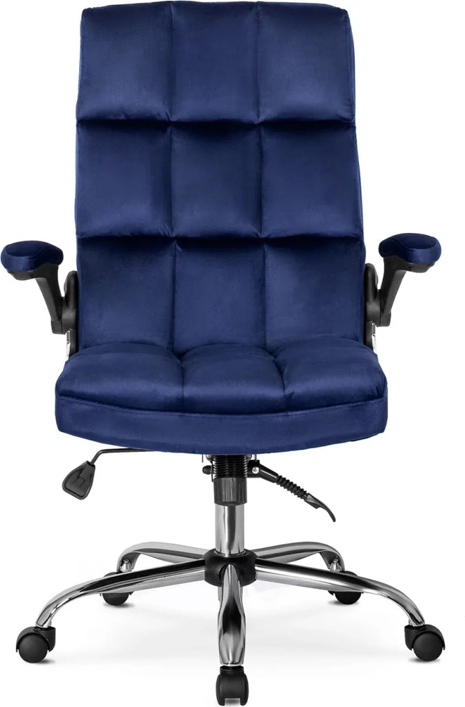 Forgószék sötétkék, bársony kárpittal. LONDON