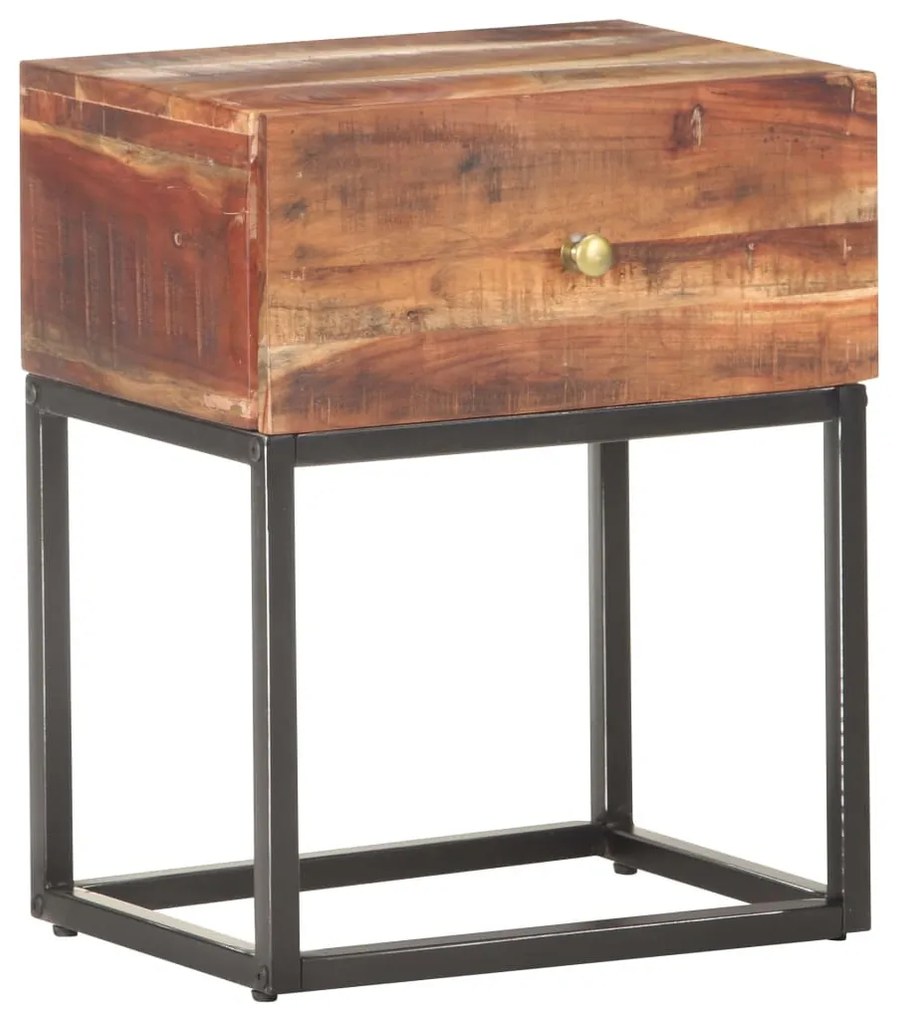 nyers akácfa éjjeliszekrény 40 x 30 x 50 cm