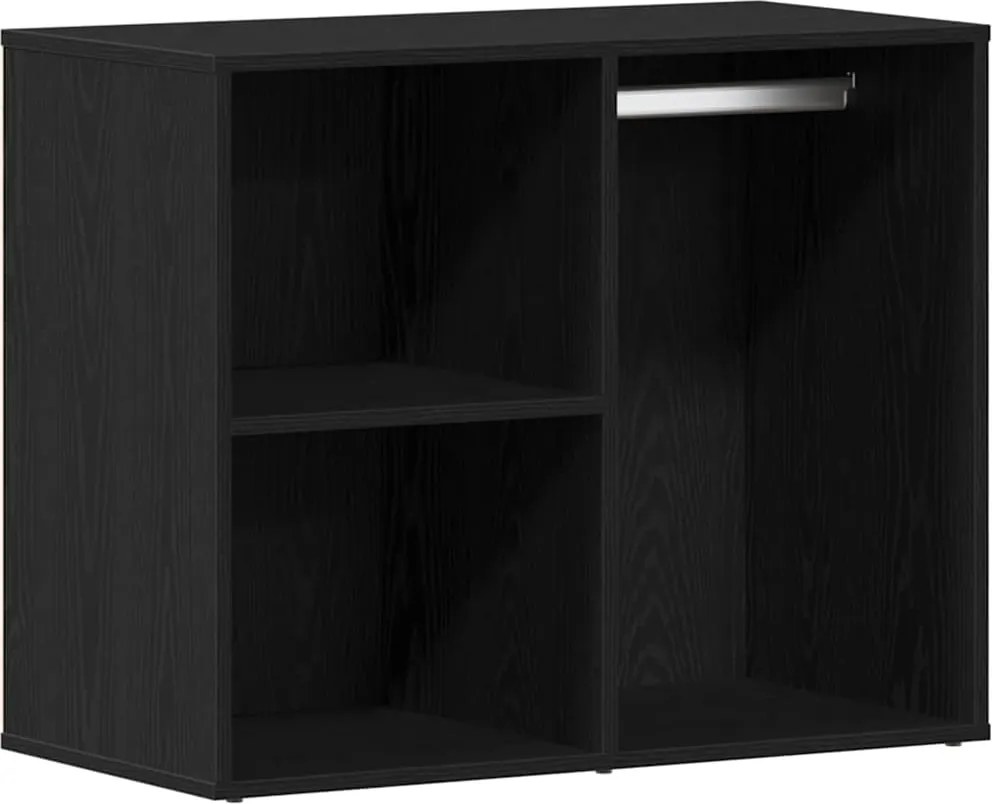 vidaXL Sminkes szekrény polcokkal Fekete tölgy 80 x 40 x 65 cm Faanyag