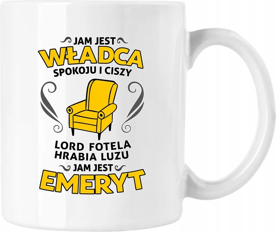 Bögre A nyugalom és a csend ura – Nyugdíjas Fehér 330ml