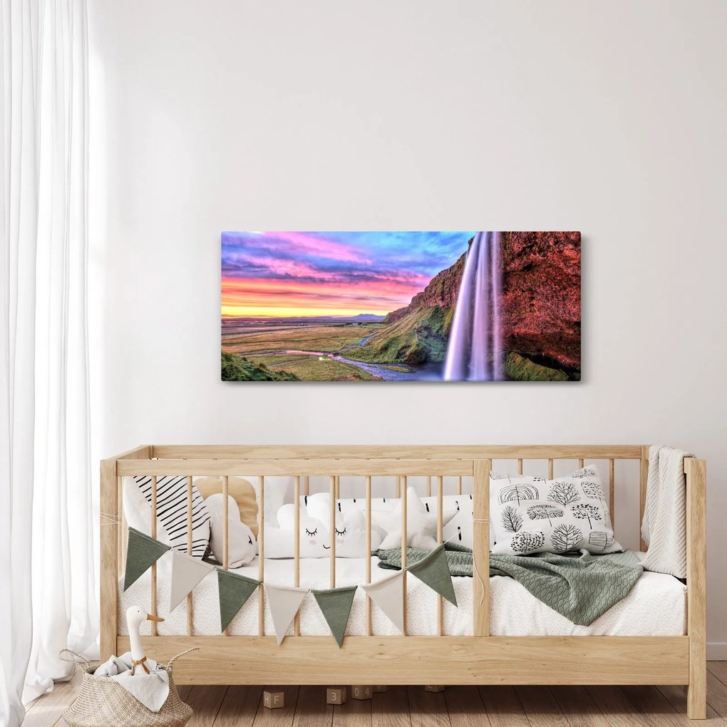 Kép - Seljalandsfoss vízesés (120x50 cm)