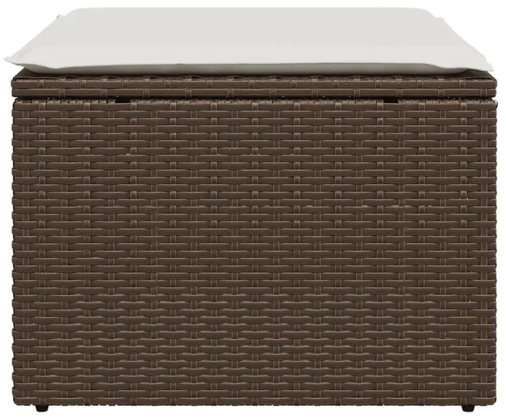vidaXL barna polyrattan kerti szék párnával 55 x 55 x 37 cm