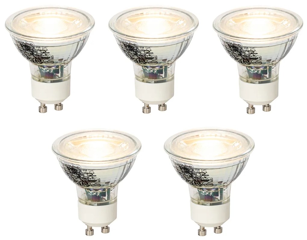 5 darabos GU10 szabályozható LED izzó szett 4W 300 lm 2700K
