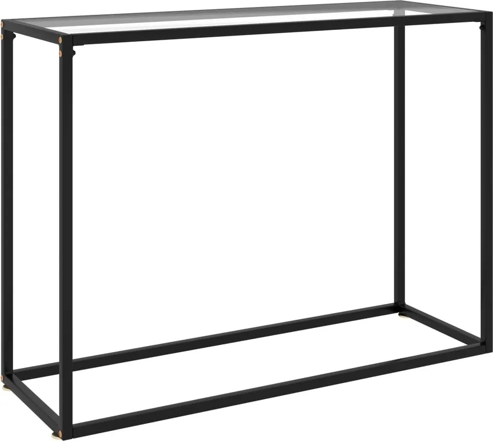 vidaXL átlátszó edzett üveg tálalóasztal 100 x 35 x 75 cm