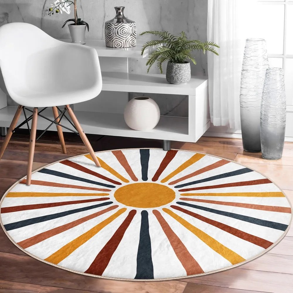Mosható-robotporszívóval tisztítható kerek szőnyeg ø 120 cm Comfort – Mila Home