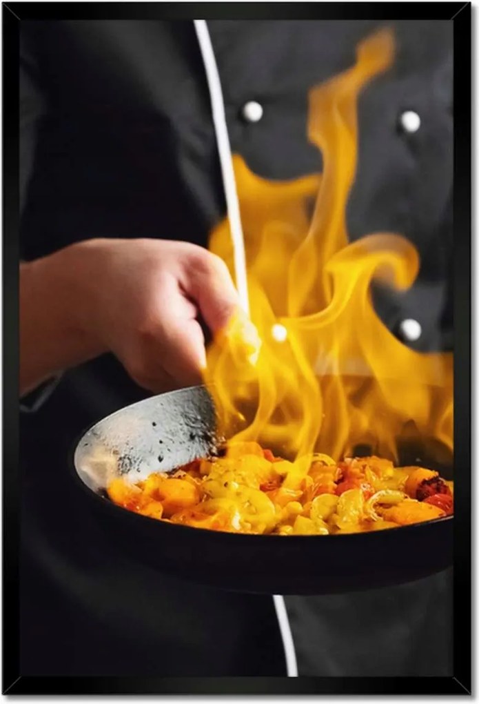 Poszterek keretben 40x60 Szakács szakács tűz