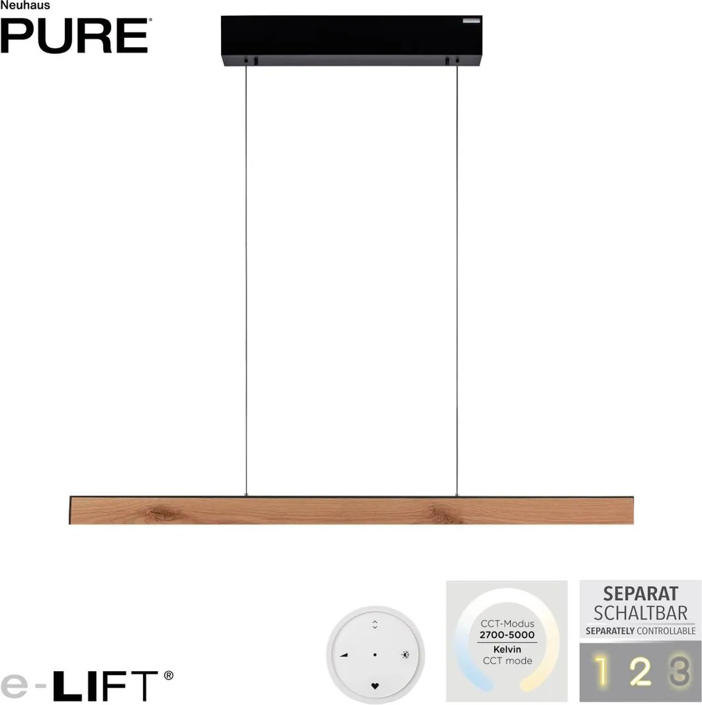 Paul Neuhaus modern skandináv függeszték pure e-motion fekete fa pln2570-79