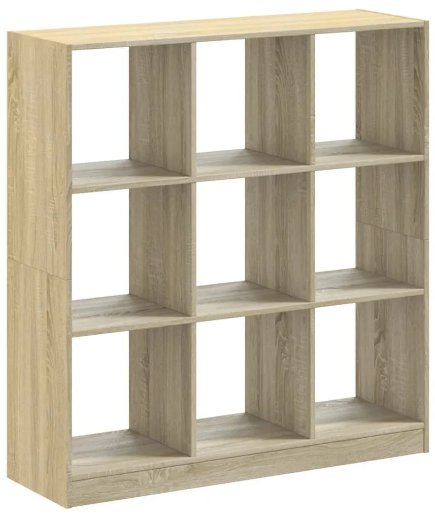 sonoma tölgy színű szerelt fa könyvespolc 102 x 32 x 108 cm