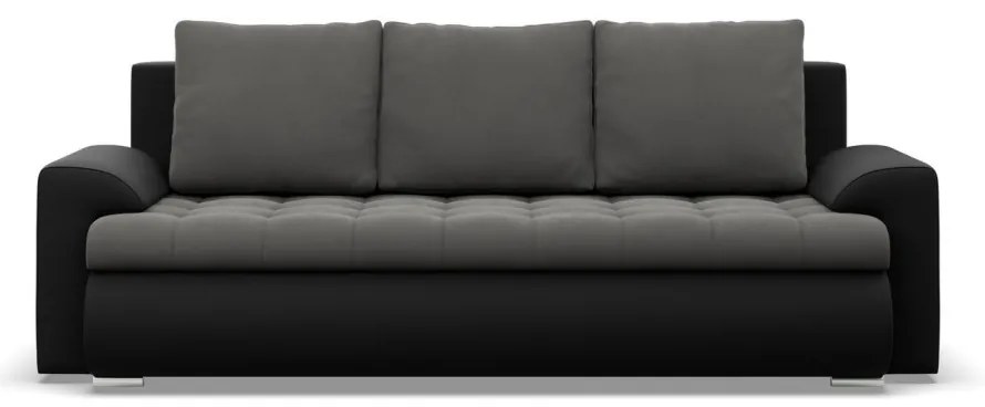 Tokio kanapéágy, bársony + műbőr, szürke - fekete