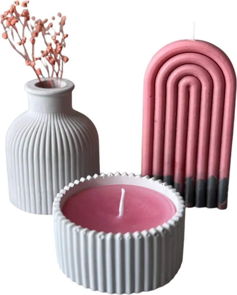 Glamour gyertyaszett, 12×3 cm – 14ST