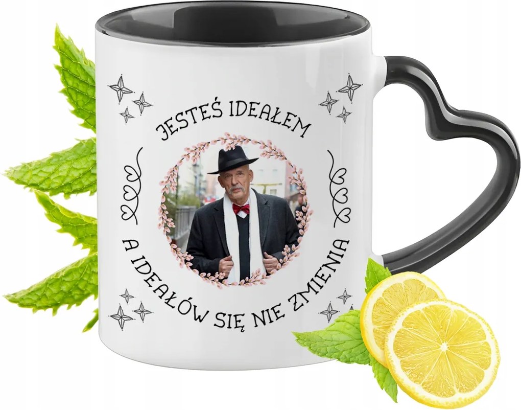 Corvinus Új Remény Bögre Fekete Szív Alakú Füllel Ajándék