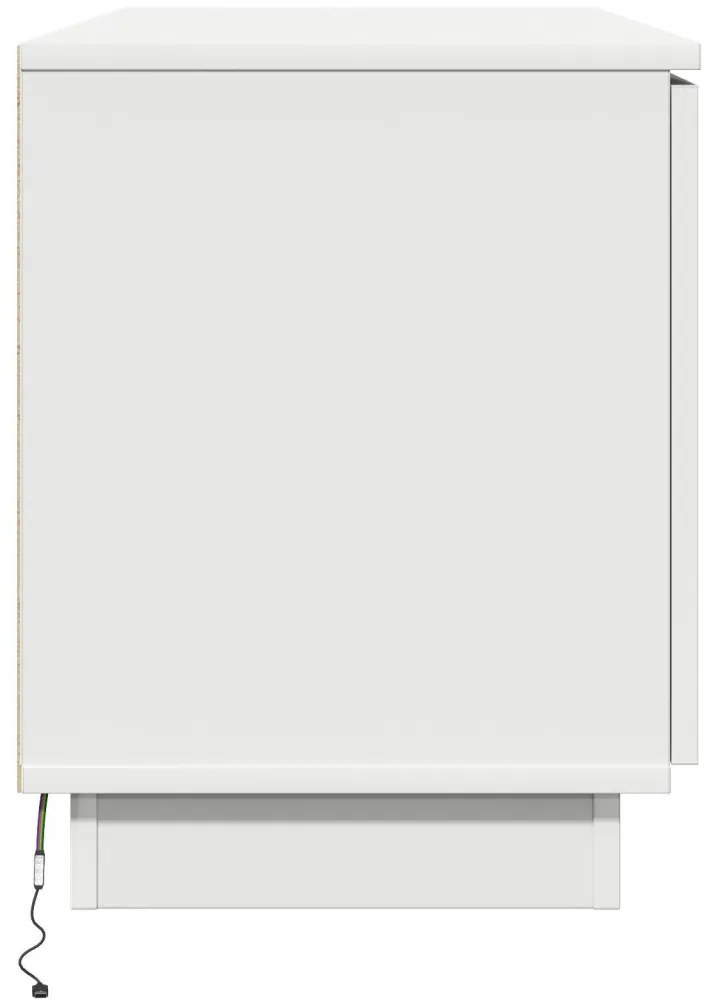 TV Szekrény Fehér 100x38x49 cm Mérnöki Fa
