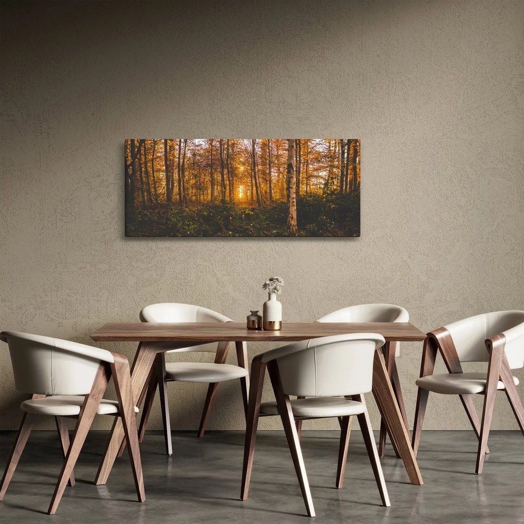 Egy őszi erdő képe (120x50 cm)