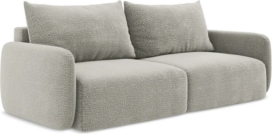 Világosszürke kinyitható-tárolóhelyes kanapé 238 cm Kalena – Makamii