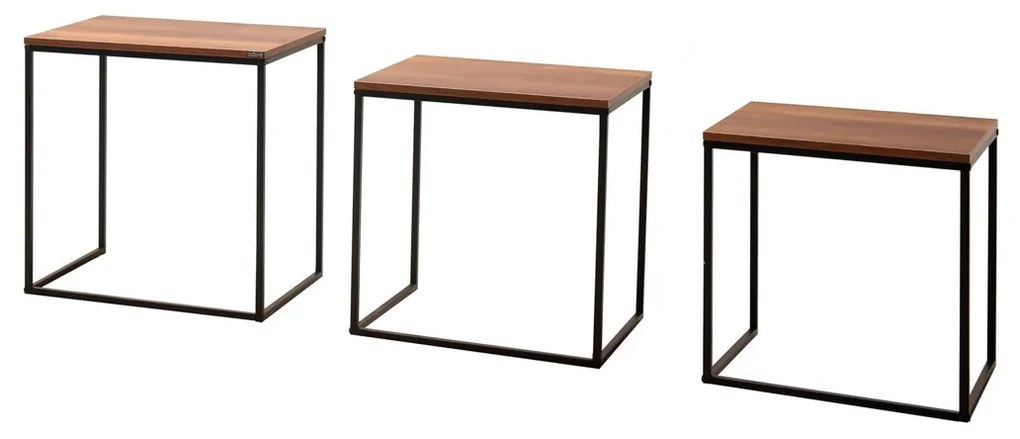 SHP 933 Walnut tárolóasztal, 3 db