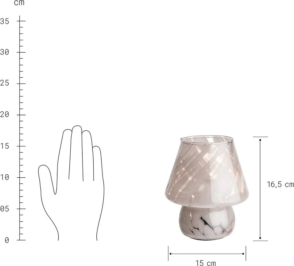 MISS MARBLE LED lámpa, bézs 16,5cm