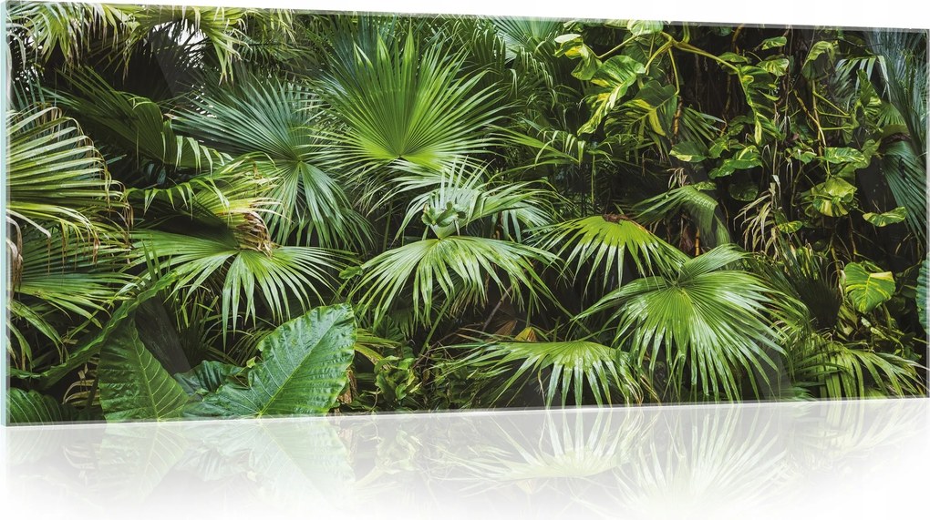 Üvegfestmény Fürdőszobába Dzsungel 125x50