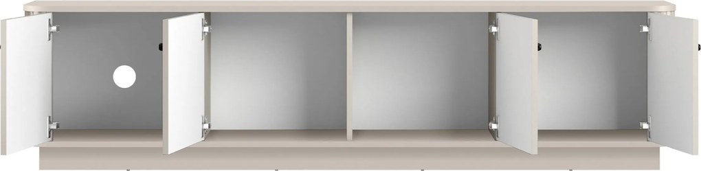 Vesper 4D TV szekrény 187 cm - kasmír / fekete fogantyúk