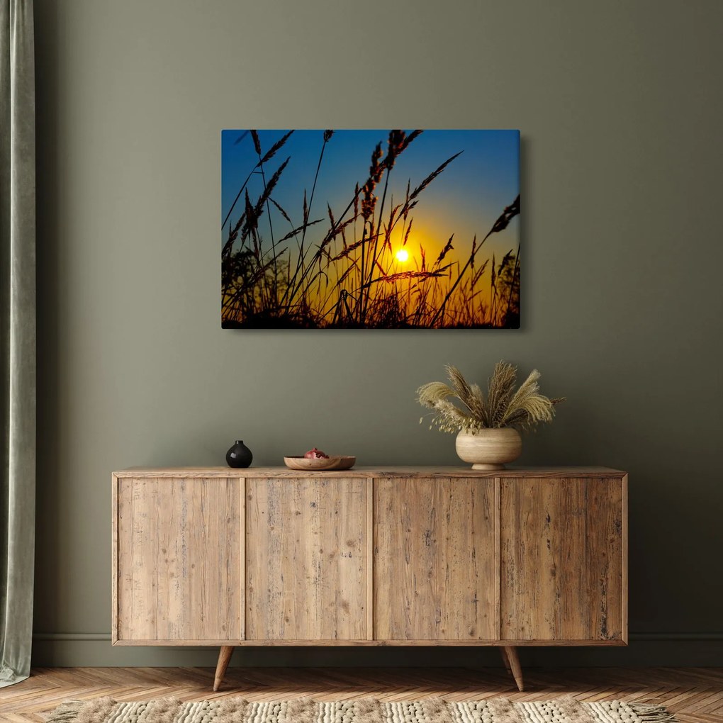 Kép - naplemente a réten (90x60 cm)