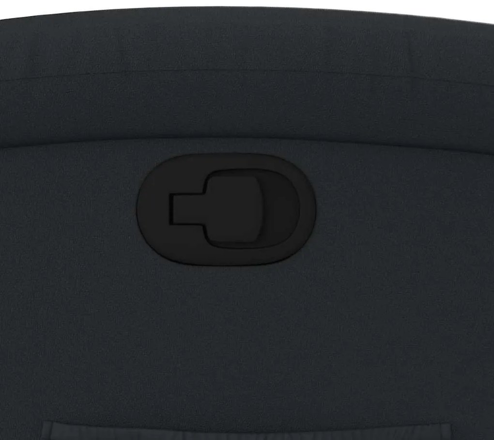 fekete, valódi bőr relaxfotel