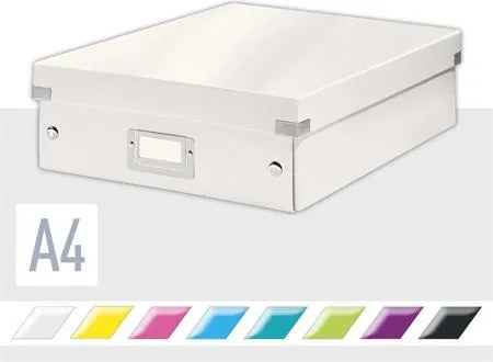 Doboz, rendszerező, M méret, LEITZ Click&Store, fehér (E60580001)