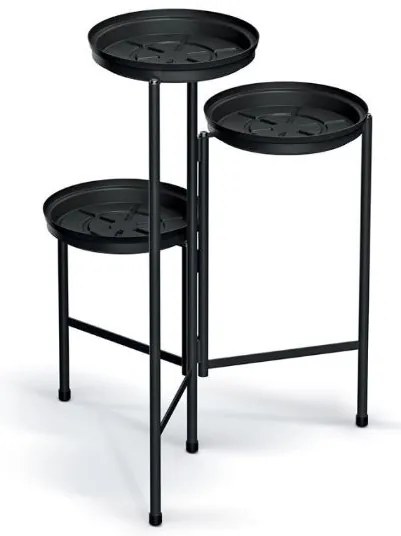 Virágcserép állvány TOL STAND fekete 50cm