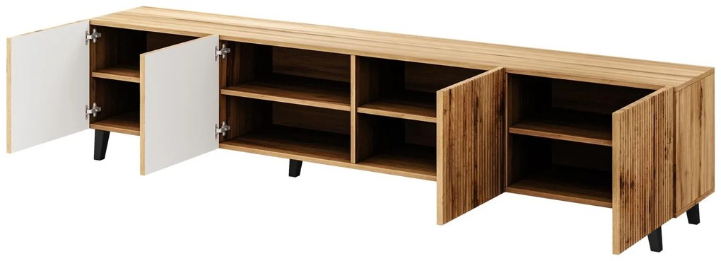 HAER 2 stílusos TV asztal - wotan tölgy / fekete