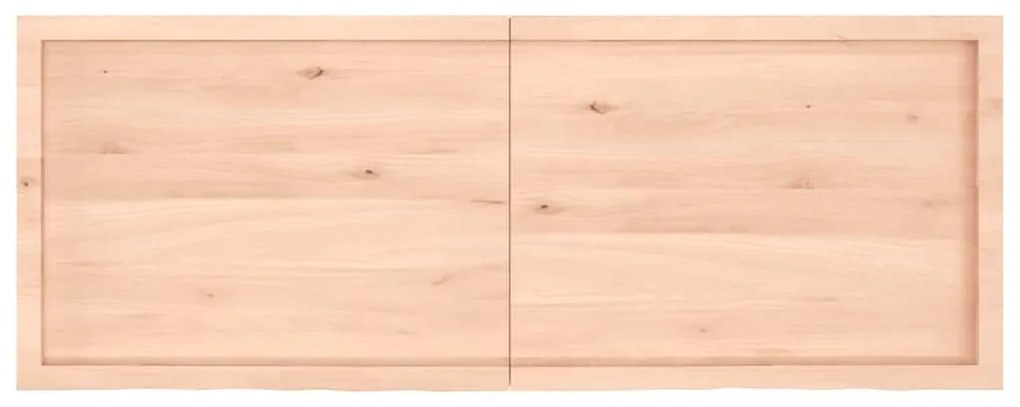 kezeletlen tömör tölgyfa fali polc 160x60x(2-6) cm