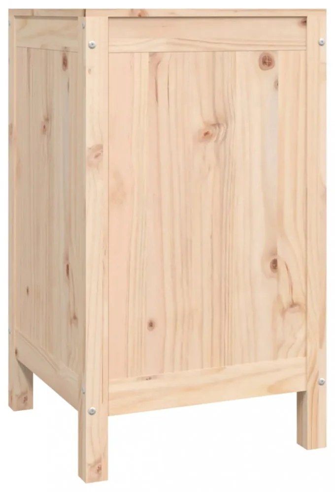 tömör fenyőfa szennyestartó láda 44 x 44 x 76 cm