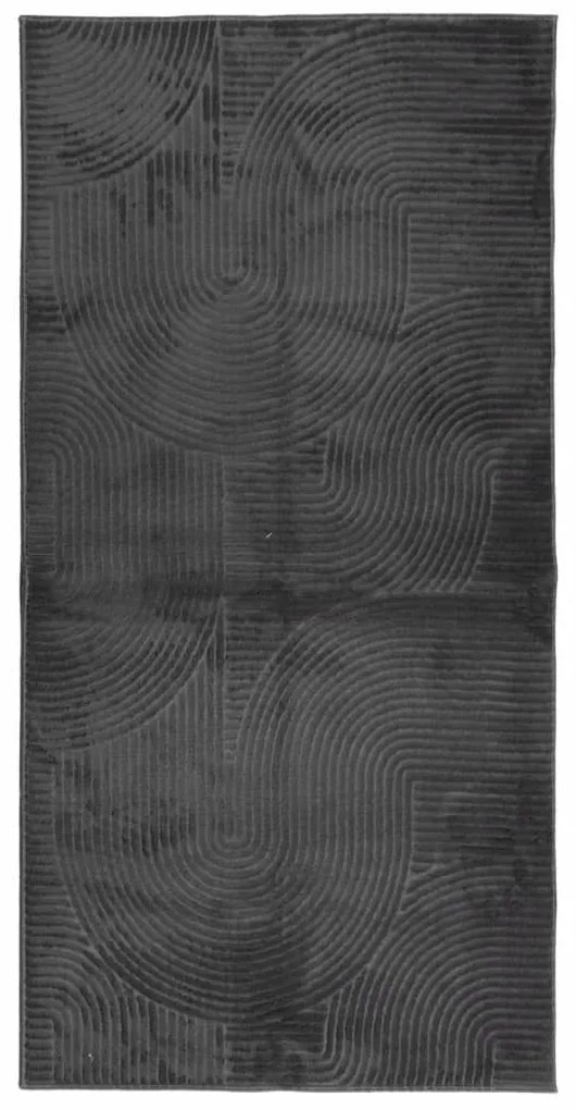 IZA antracit rövid szálú skandináv stílusú szőnyeg 100 x 200 cm