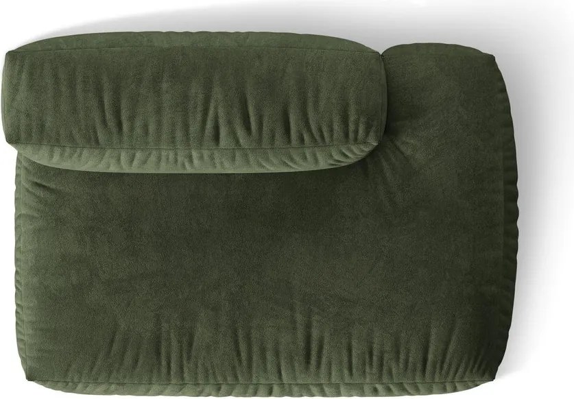 Zöld bársony kanapé modul (jobb oldali) Martina – Micadoni