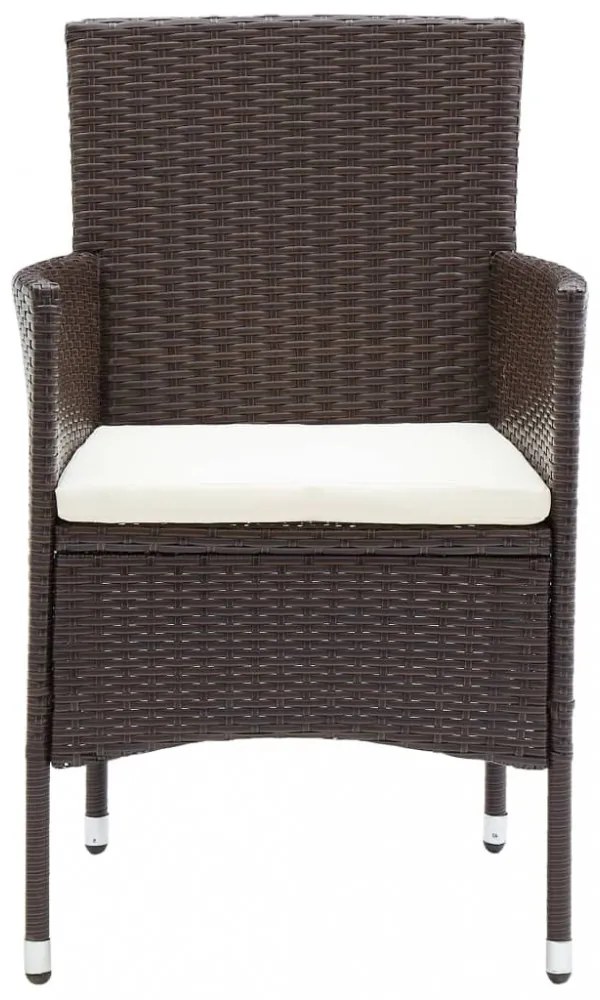 7 részes barna polyrattan kerti étkezőgarnitúra