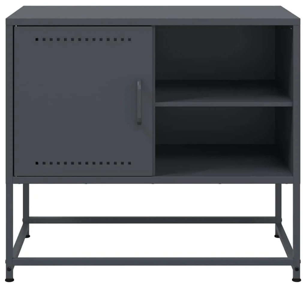 antracitszürke acél TV-szekrény 68 x 39 x 60,5 cm