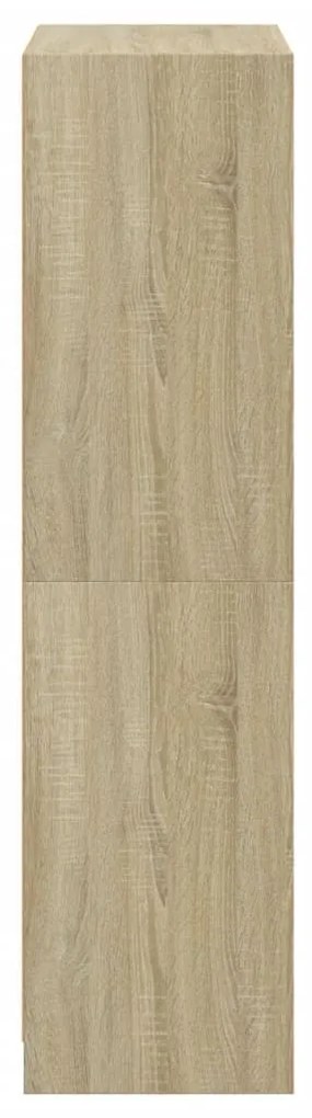sonoma tölgy színű magasszekrény ajtókkal 68x37x142 cm