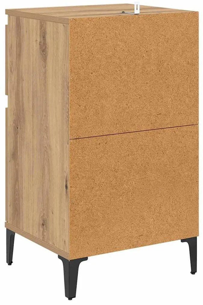 Éjjeliszekrény 2 pcs kézműves tölgy 40 x 35 x 70 cm Faanyag