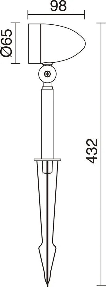 NOVOLUX 539A-G21X1A-04 ARAMO Kültéri Növényvilágító Lámpa Antracit GU10 IP54