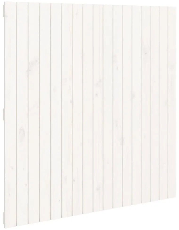 fehér tömör fenyőfa fali fejtámla 108 x 3 x 110 cm