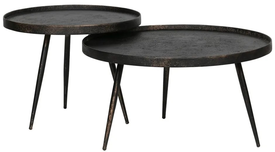 Bounds fekete tárolóasztal, ø 58 cm - BePureHome