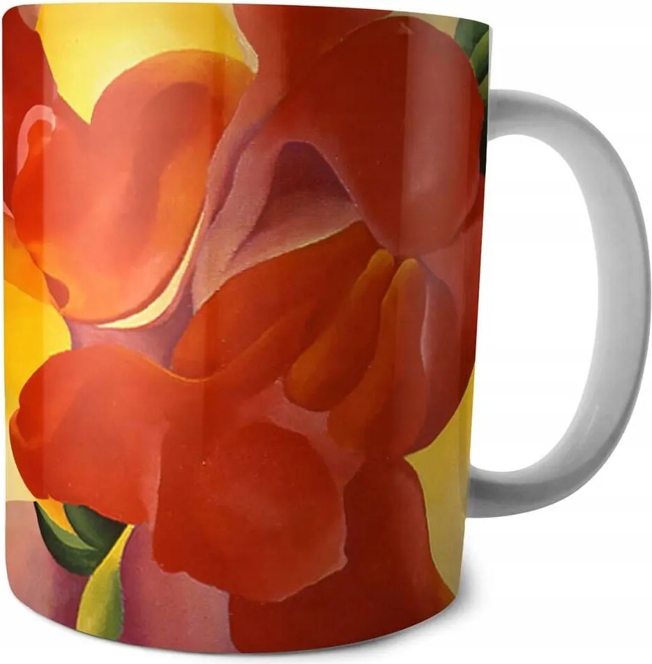 Georgia O’Keeffe piros kanna bögre