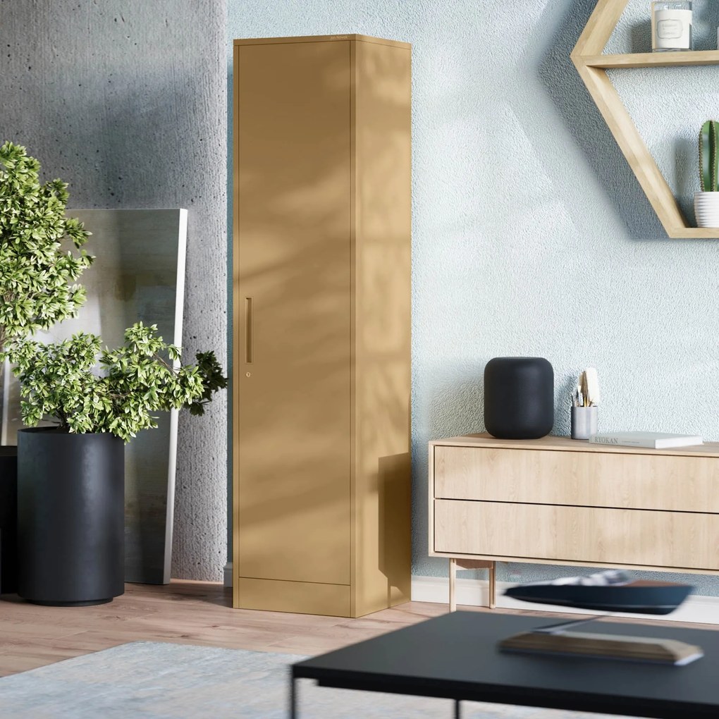 Irodai irattartó szekrény ALEX, 450 x 1850 x 400 mm, Fresh Style: bézs