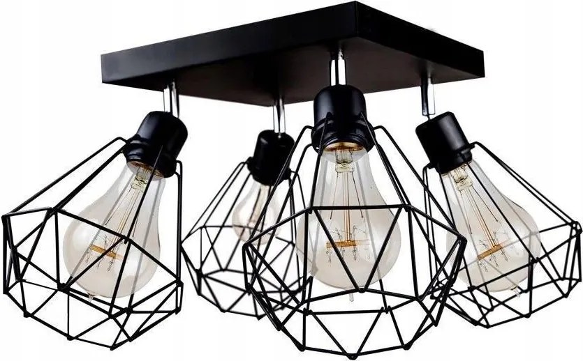 Mennyezeti lámpa gyémánt loft retro fali lámpa E27