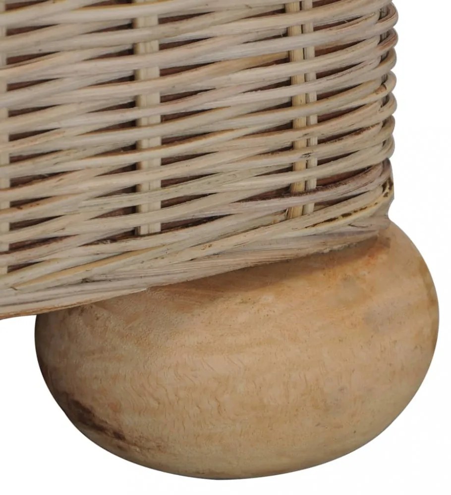 2 személyes természetes rattan kanapé párnákkal