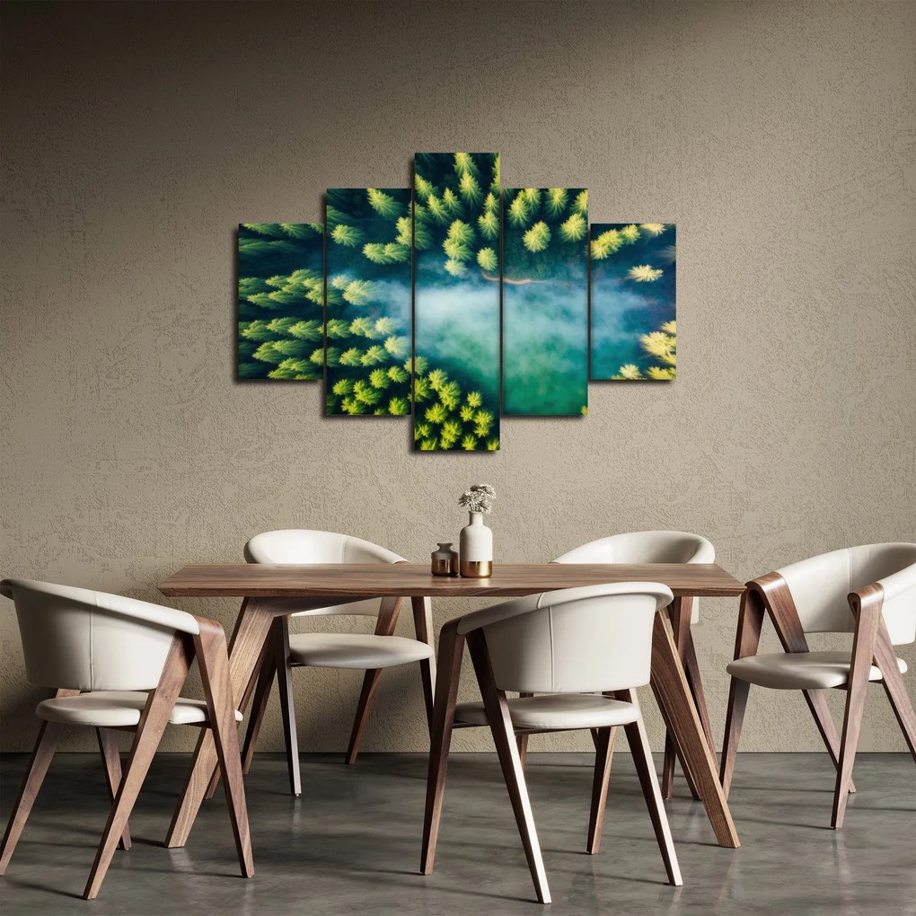 Kép - Egy ködbe burkolt erdő (150x105 cm)
