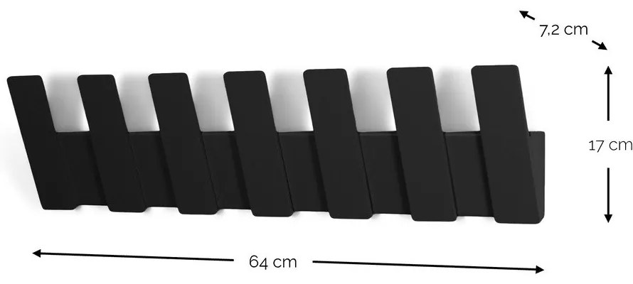 Szürkésbarna fém fali fogas 64 cm Angle – Spinder Design