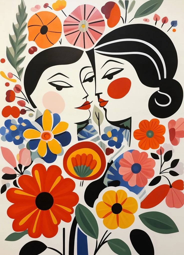 Poszter 20,5x28,4cm Virágos romantika