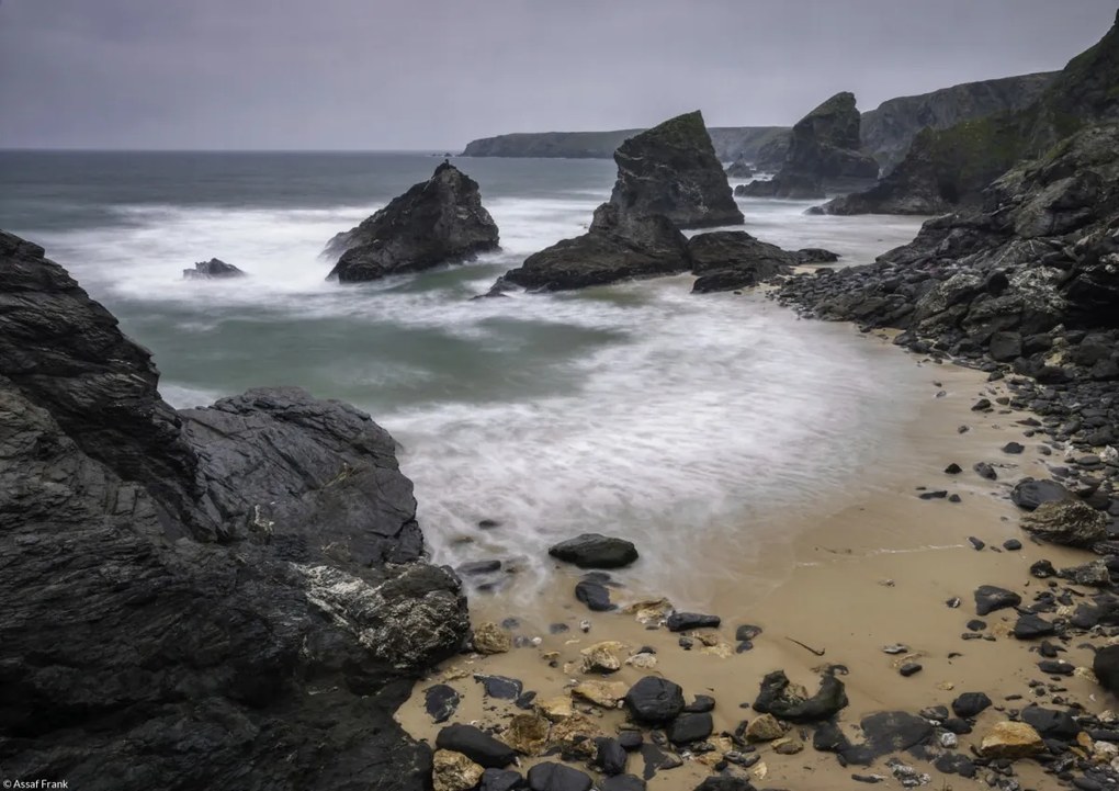 Poszter 29,7x21cm Bedruthan Steps Cornwall tengerpart 3, Assaf Frank
