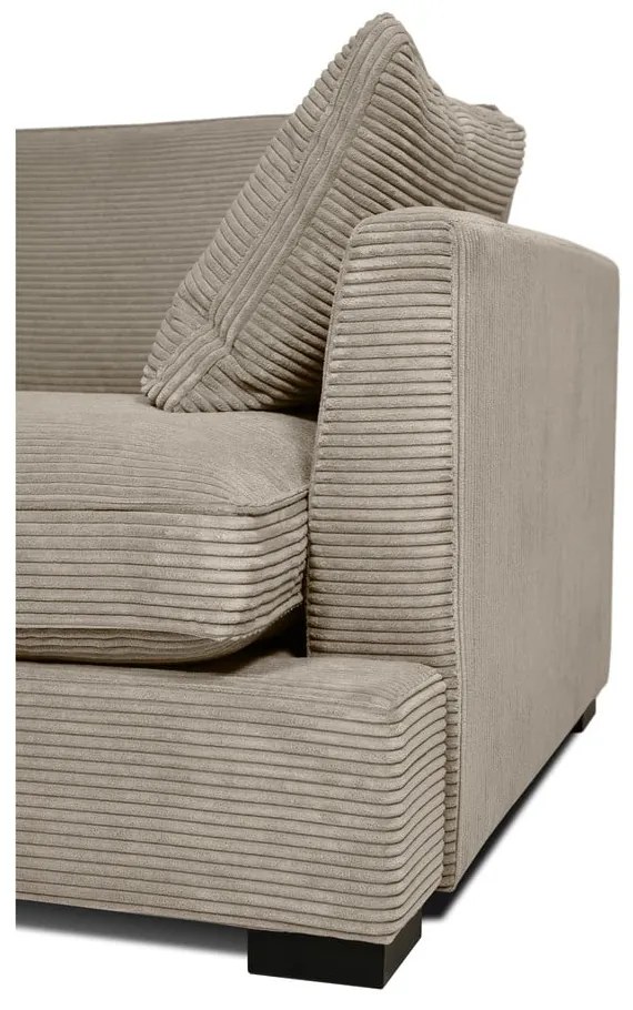 Bézs kordbársony kanapé 236 cm Mobby – Scandic