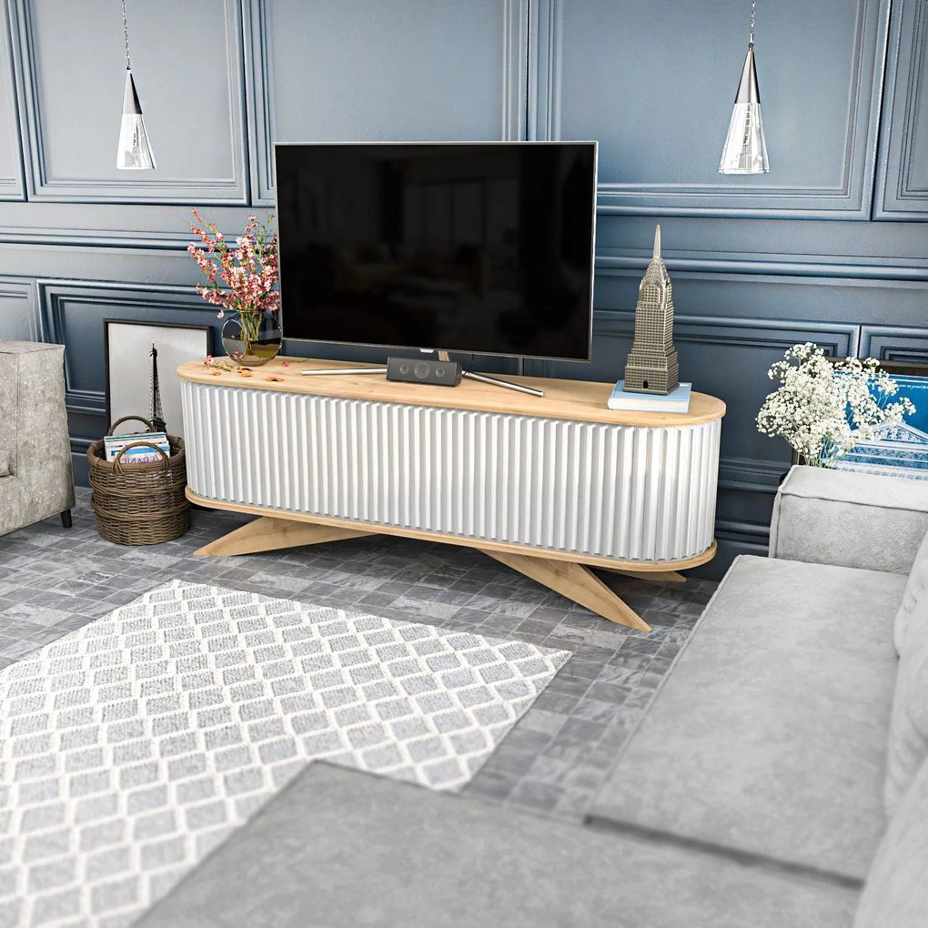 TV szekrény Stor - Sapphire, White