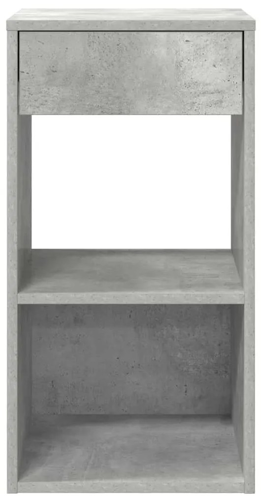 Éjjeliszekrények fiókos 2 db betonszürke 35x34x66,5 cm